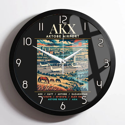 AKX - Poster - Wall Clock Framed - Black