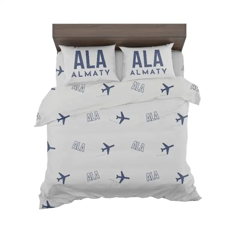 Almaty International Airport (ALA) Bedding Sets & Blankets - Bedding Set - Pattern - Light Gray