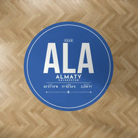 Thumbnail for Almaty International Airport (ALA) Carpets - Carpet Round - ID Tag - Blue V2