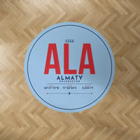 Thumbnail for Almaty International Airport (ALA) Carpets - Carpet Round - ID Tag - Light Blue V2