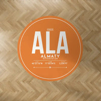 Thumbnail for Almaty International Airport (ALA) Carpets - Carpet Round - ID Tag - Orange V2