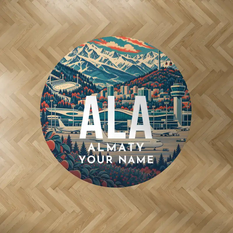 Almaty International Airport (ALA) Carpets - Carpet Round - Scene + Name V2