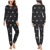 Thumbnail for Almaty International Airport (ALA) Pajamas - Women Pajamas - Black