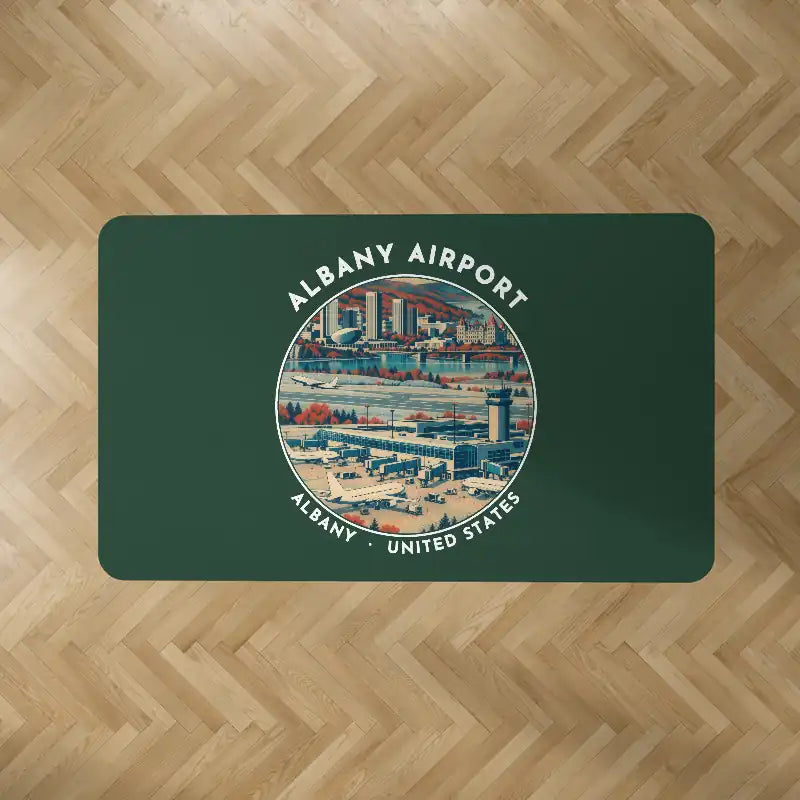 Albany International Airport (ALB) Carpets - Carpet Rectangle - Badge - Dark Green V2
