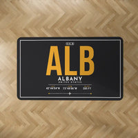 Thumbnail for Albany International Airport (ALB) Carpets - Carpet Rectangle - ID Tag - Black V2