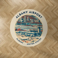 Thumbnail for Albany International Airport (ALB) Carpets - Carpet Round - Badge - Beige V2