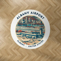 Thumbnail for Albany International Airport (ALB) Carpets - Carpet Round - Badge - White V2