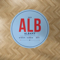 Thumbnail for Albany International Airport (ALB) Carpets - Carpet Round - ID Tag - Light Blue V2