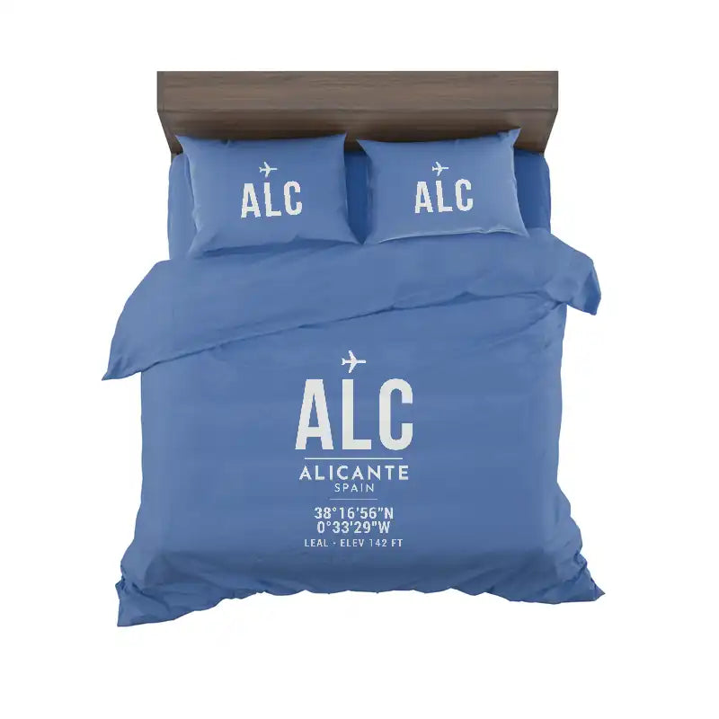 Alicante-Elche Miguel Hernandez Airport (ALC) Bedding Sets & Blankets - Bedding Set - ID Tag - Blue