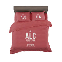 Thumbnail for Alicante-Elche Miguel Hernandez Airport (ALC) Bedding Sets & Blankets - Bedding Set - ID Tag - Red