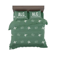 Thumbnail for Alicante-Elche Miguel Hernandez Airport (ALC) Bedding Sets & Blankets - Bedding Set - Pattern - Green