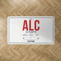 Thumbnail for Alicante-Elche Miguel Hernandez Airport (ALC) Carpets - Carpet Rectangle - ID Tag + Name - White V2