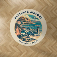 Thumbnail for Alicante-Elche Miguel Hernandez Airport (ALC) Carpets - Carpet Round - Badge - Beige V2