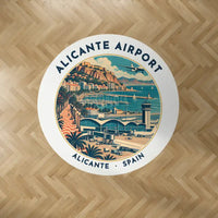 Thumbnail for Alicante-Elche Miguel Hernandez Airport (ALC) Carpets - Carpet Round - Badge - White V2