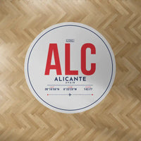 Thumbnail for Alicante-Elche Miguel Hernandez Airport (ALC) Carpets - Carpet Round - ID Tag - Light Gray V2
