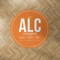Thumbnail for Alicante-Elche Miguel Hernandez Airport (ALC) Carpets - Carpet Round - ID Tag - Orange V2