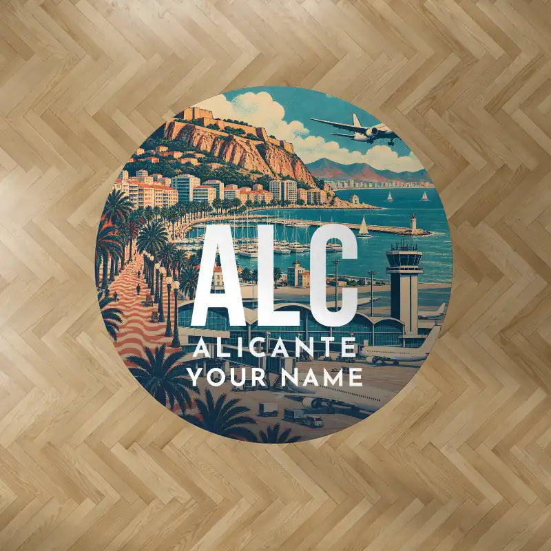 Alicante-Elche Miguel Hernandez Airport (ALC) Carpets - Carpet Round - Scene + Name V2