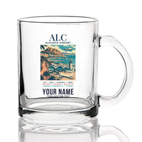 Thumbnail for Alicante-Elche Miguel Hernandez Airport (ALC) Glasses - Poster + Name - Coffee & Tea Glass