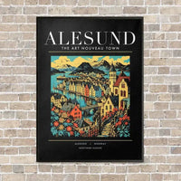 Thumbnail for ALESUND - Poster - Canvas Framed - Black
