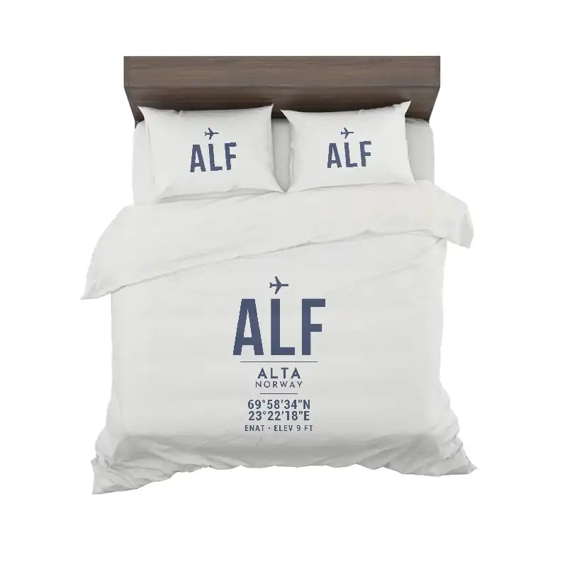 Alta Airport (ALF) Bedding Sets & Blankets - Bedding Set - ID Tag - White