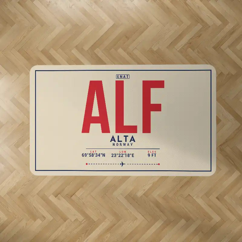 Alta Airport (ALF) Carpets - Carpet Rectangle - ID Tag - Beige V2