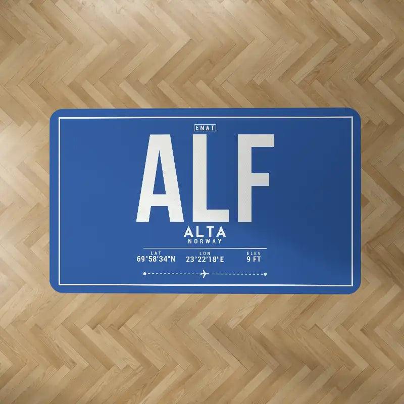 Alta Airport (ALF) Carpets - Carpet Rectangle - ID Tag - Blue V2