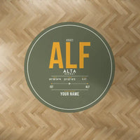 Thumbnail for Alta Airport (ALF) Carpets - Carpet Round - ID Tag + Name - Green Army V2
