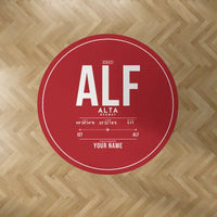 Thumbnail for Alta Airport (ALF) Carpets - Carpet Round - ID Tag + Name - Red V2
