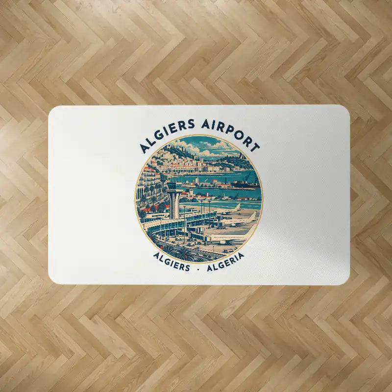 Houari Boumediene Airport (ALG) Carpets - Carpet Rectangle - Badge - White V2