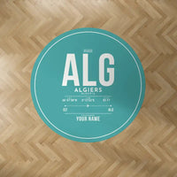Thumbnail for Houari Boumediene Airport (ALG) Carpets - Carpet Round - ID Tag + Name - Turquoise V2