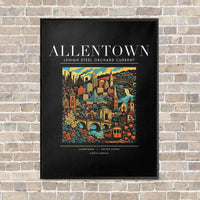 Thumbnail for ALLENTOWN - Poster - Canvas Framed - Black