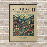Thumbnail for ALPBACH - Poster - Canvas Framed - Beige