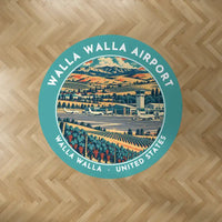 Thumbnail for Walla Walla Regional Airport (ALW) Carpets - Carpet Round - Badge - Turquoise V2