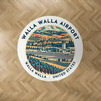 Thumbnail for Walla Walla Regional Airport (ALW) Carpets - Carpet Round - Badge - White V2