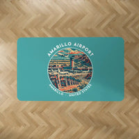 Thumbnail for Rick Husband Amarillo International Airport (AMA) Carpets - Carpet Rectangle - Badge - Turquoise V2