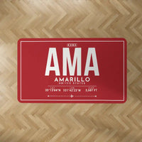 Thumbnail for Rick Husband Amarillo International Airport (AMA) Carpets - Carpet Rectangle - ID Tag - Red V2