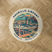 Thumbnail for Rick Husband Amarillo International Airport (AMA) Carpets - Carpet Round - Badge - Beige V2