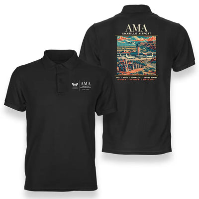 AMA - Poster - Double-Side Polo - Black