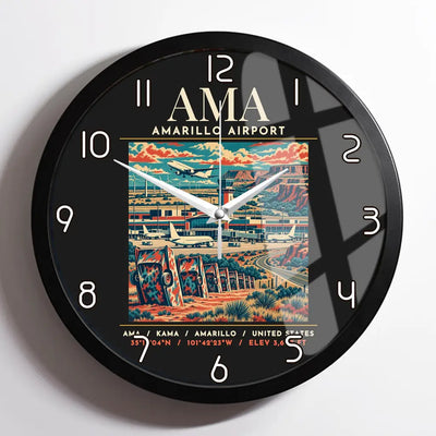 AMA - Poster - Wall Clock Framed - Black