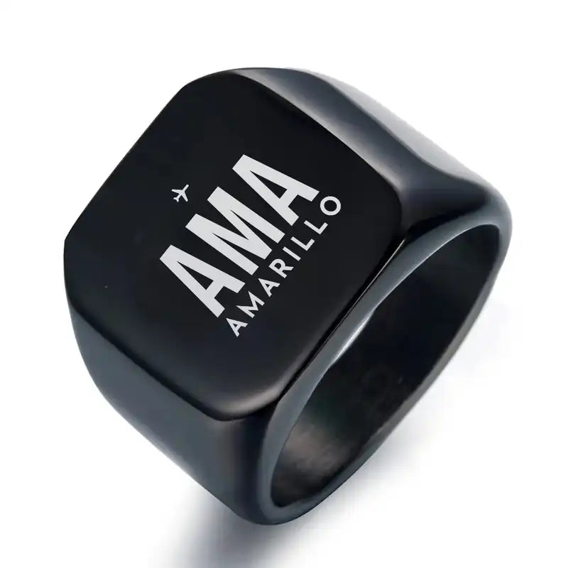 Rick Husband Amarillo International Airport (AMA) Rings - Ring - Black