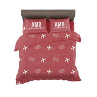 Thumbnail for Sardar Vallabhbhai Patel International Airport Ahmedabad (AMD) Bedding Sets & Blankets - Bedding Set - Pattern - Red