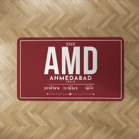 Thumbnail for Sardar Vallabhbhai Patel International Airport Ahmedabad (AMD) Carpets - Carpet Rectangle - ID Tag - Dark Red V2