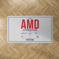 Thumbnail for Sardar Vallabhbhai Patel International Airport Ahmedabad (AMD) Carpets - Carpet Rectangle - ID Tag + Name - Light Gray V2