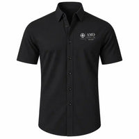 Thumbnail for Sardar Vallabhbhai Patel International Airport Ahmedabad (AMD) Shirts - Short Sleeve Shirt - Front - Black