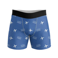 Thumbnail for Queen Alia International Airport (AMM) Men Boxers - Pattern - Blue