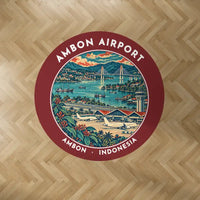 Thumbnail for Pattimura International Airport (AMQ) Carpets - Carpet Round - Badge - Dark Red V2