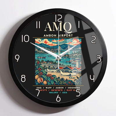 AMQ - Poster - Wall Clock Framed - Black