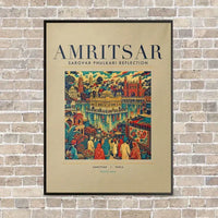 Thumbnail for AMRITSAR - Poster - Canvas Framed - Beige