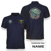 Thumbnail for AMS - Badge - Double-Side Polo - Navy Blue + Name