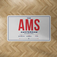 Thumbnail for Amsterdam Airport Schiphol (AMS) Carpets - Carpet Rectangle - ID Tag - Light Gray V2